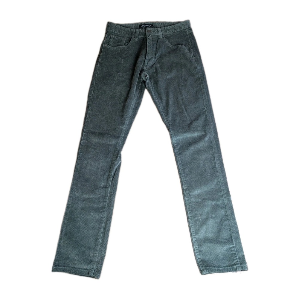 Aeropostale Mens 30x32 Olive Green Corduroy Pants Straight Stretch Casual 5...